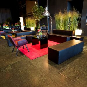 design sessel zum mieten mit lounge sitzbank in schwarz