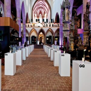 event apéro stehtische mit logo beschriftung