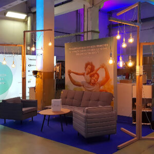 messestand klappsofa und sessel mieten mit beistelltisch