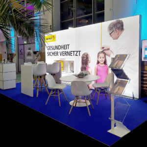 messetisch mieten mit schalenstühlen
