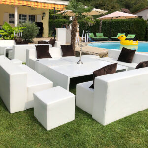 outdoor lounge mieten in weiss