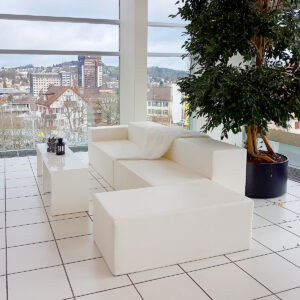weiss kleine lounge mieten