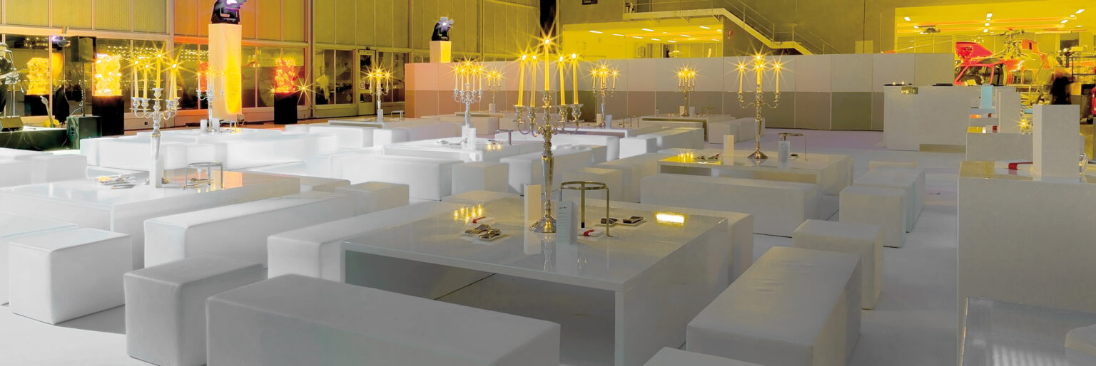 White lounge for rent