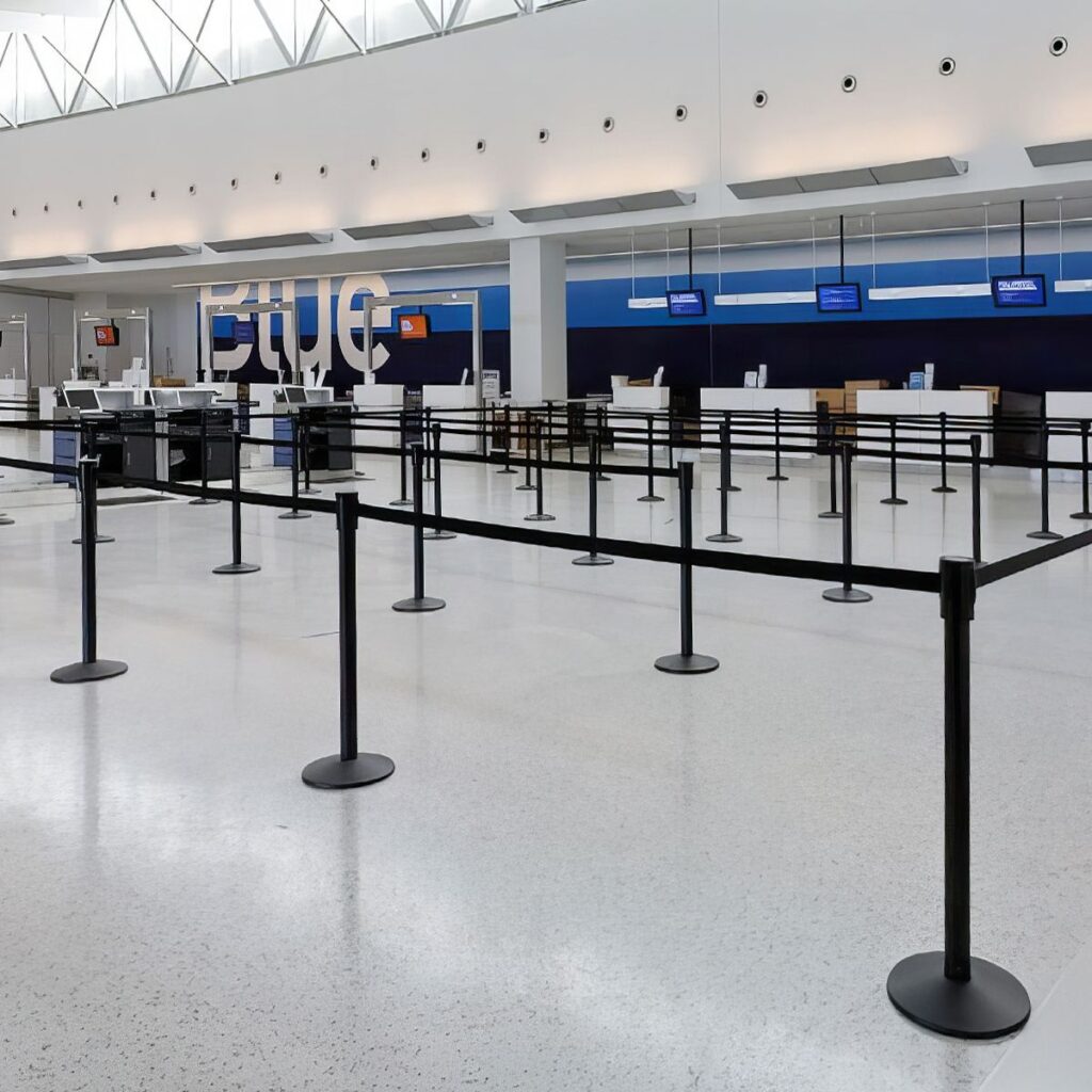 flughafen leitsystem mieten zuggurt für event