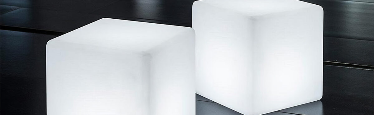 led leucht wuerfel mieten in weiss mit farbwahl