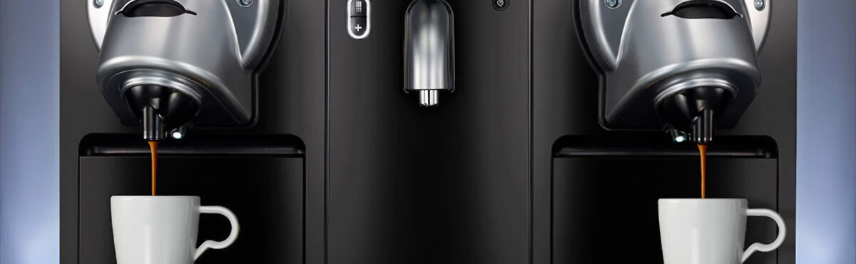 nespresso kaffeemaschine mieten fuer event und messe mit doppelkopf technologie