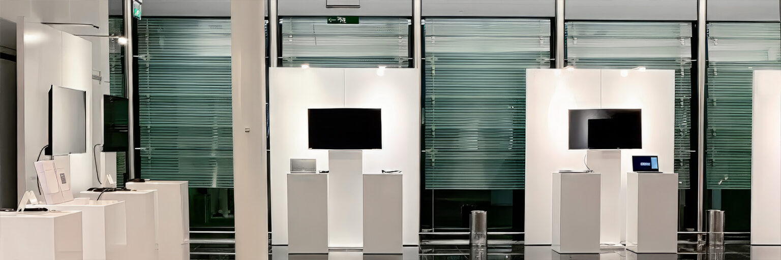 digital signage mieten fuer messe