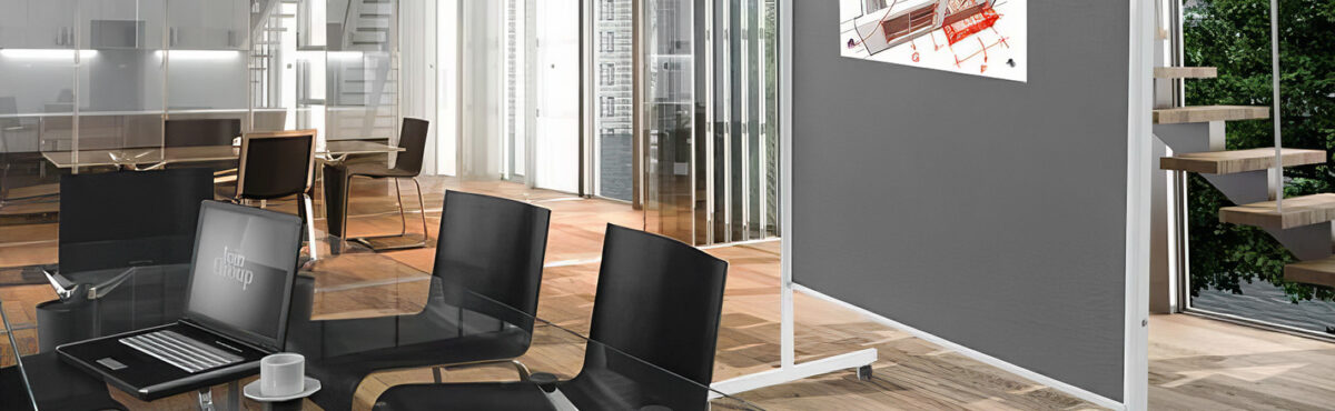 moderationswand mieten auf rollen mit filz