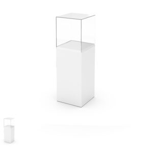 visio ausstellerungs vitrine weiss 50x50