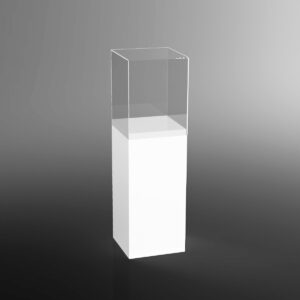 Louez une vitrine en plexiglas blanc